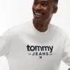 Hanorac din piele de căprioară cu logo Tommy Jeans Hanorac din piele de căprioară cu logo Tommy Jeans