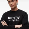 Hanorac din piele de căprioară cu logo Tommy Jeans Hanorac din piele de căprioară cu logo Tommy Jeans
