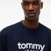 Hanorac din piele de căprioară cu logo Tommy Jeans Hanorac din piele de căprioară cu logo Tommy Jeans