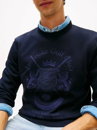 Hanorac din tricot Intechno cu logo Club în nuanțe tonale