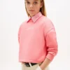 Hanorac pentru fete cu logo Tommy cu sclipici