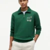Hanorac polo cu logo floral și fermoar pe un sfert Hanorac polo cu logo floral și fermoar pe un sfert