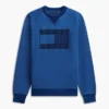 Hanorac Raglan cu logo steag, vopsit în indigo Hanorac Raglan cu logo steag, vopsit în indigo