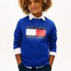 Hanorac raglan pentru copii cu logo Tommy Flag Hanorac raglan pentru copii cu logo Tommy Flag
