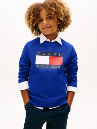 Hanorac raglan pentru copii cu logo Tommy Flag