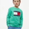 Hanorac raglan pentru copii cu logo Tommy Flag Hanorac raglan pentru copii cu logo Tommy Flag