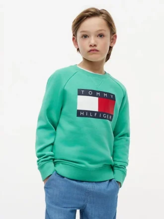 Hanorac raglan pentru copii cu logo Tommy Flag