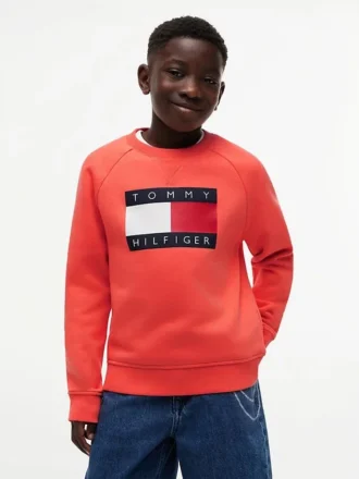 Hanorac raglan pentru copii cu logo Tommy Flag