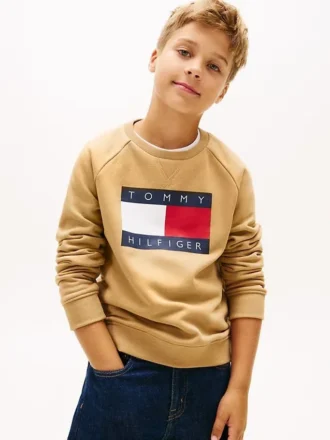 Hanorac raglan pentru copii cu logo Tommy Flag