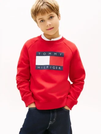 Hanorac raglan pentru copii cu logo Tommy Flag