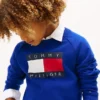 Hanorac raglan pentru copii cu logo Tommy Flag Hanorac raglan pentru copii cu logo Tommy Flag