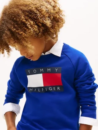 Hanorac raglan pentru copii cu logo Tommy Flag