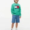 Hanorac raglan pentru copii cu logo Tommy Flag Hanorac raglan pentru copii cu logo Tommy Flag