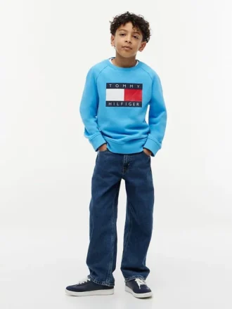 Hanorac raglan pentru copii cu logo Tommy Flag