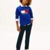 Hanorac raglan pentru copii cu logo Tommy Flag Hanorac raglan pentru copii cu logo Tommy Flag