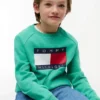 Hanorac raglan pentru copii cu logo Tommy Flag Hanorac raglan pentru copii cu logo Tommy Flag