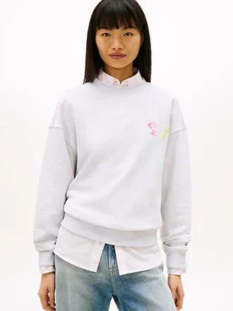 Hanorac Tommy Jeans cu imprimeu puff