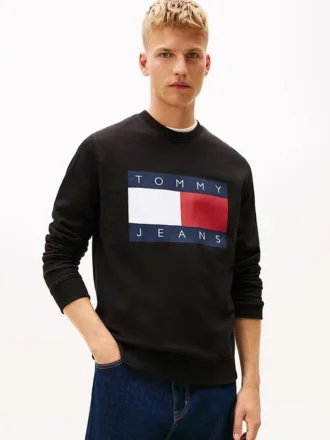 Hanorac Tommy Jeans cu logo mare în formă de steag