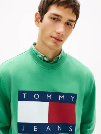 Hanorac Tommy Jeans cu logo mare în formă de steag