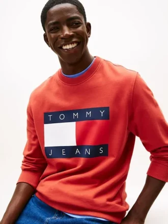 Hanorac Tommy Jeans cu logo mare în formă de steag