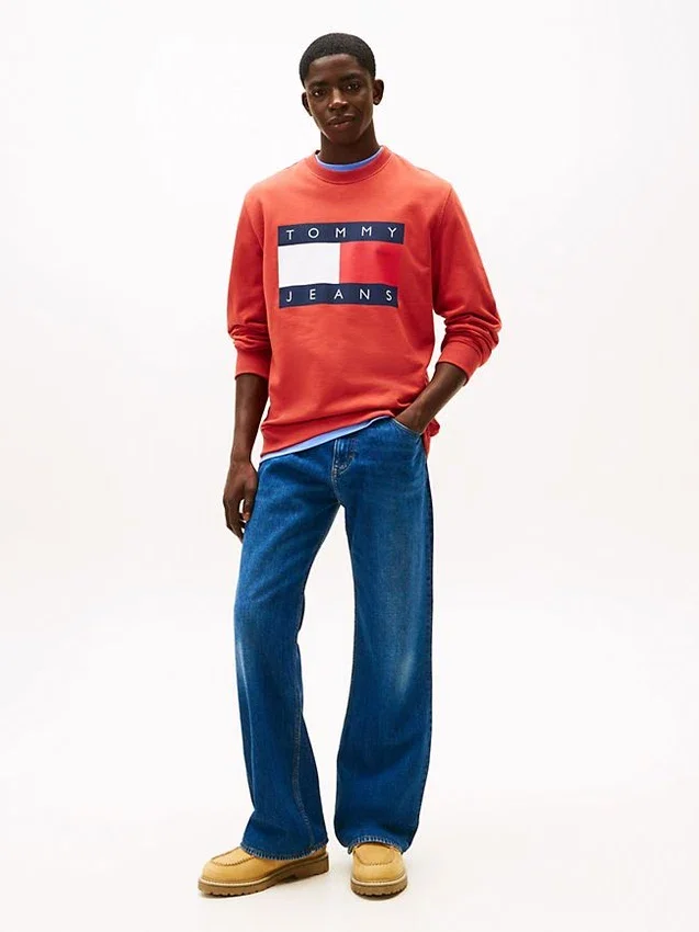 Hanorac Tommy Jeans cu logo mare în formă de steag Hanorac Tommy Jeans cu logo mare în formă de steag