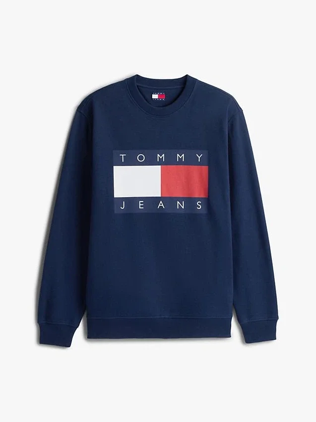 Hanorac Tommy Jeans cu logo mare în formă de steag Hanorac Tommy Jeans cu logo mare în formă de steag