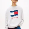 Hanorac Tommy Jeans cu logo steag ondulat Hanorac Tommy Jeans cu logo steag ondulat