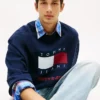 Hanorac Tommy Jeans cu logo steag ondulat Hanorac Tommy Jeans cu logo steag ondulat