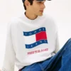 Hanorac Tommy Jeans cu logo steag ondulat Hanorac Tommy Jeans cu logo steag ondulat