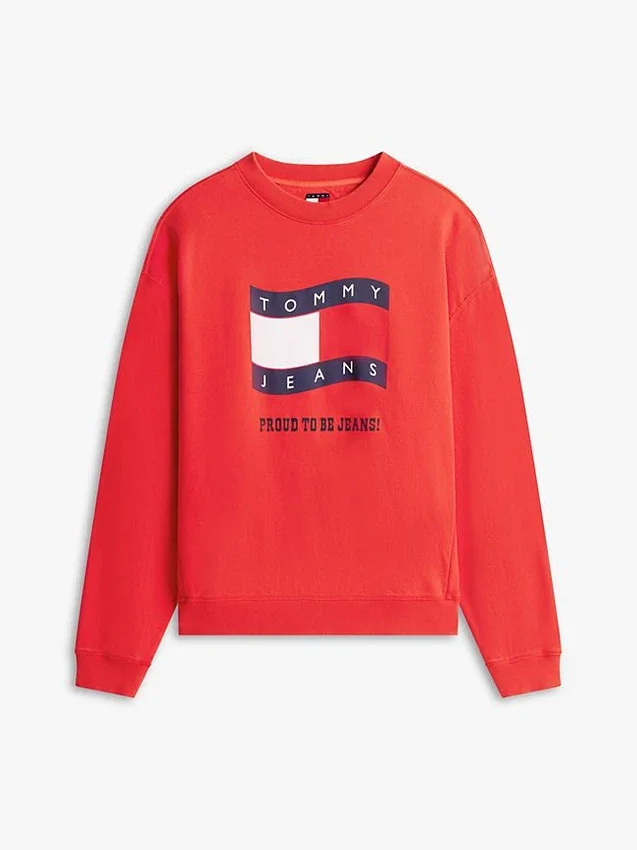 Hanorac Tommy Jeans cu logo steag ondulat Hanorac Tommy Jeans cu logo steag ondulat