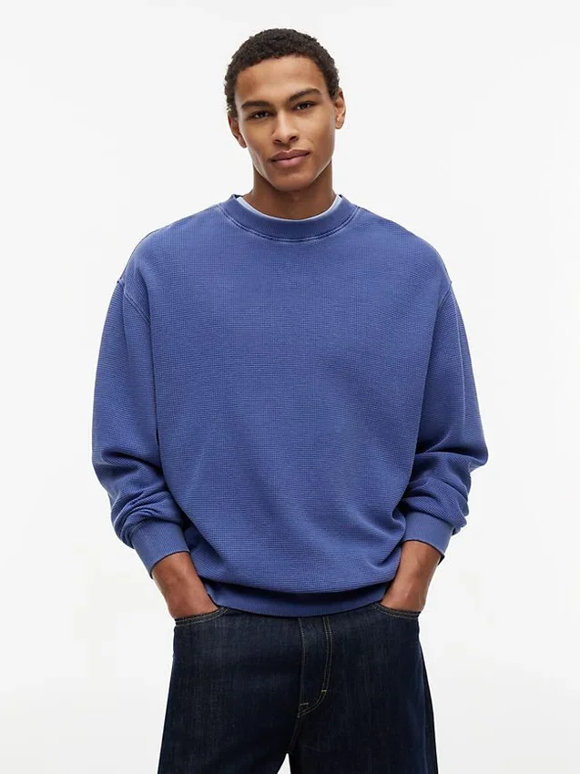 Hanorac Tommy Jeans cu textură tip waffle Hanorac Tommy Jeans cu textură tip waffle