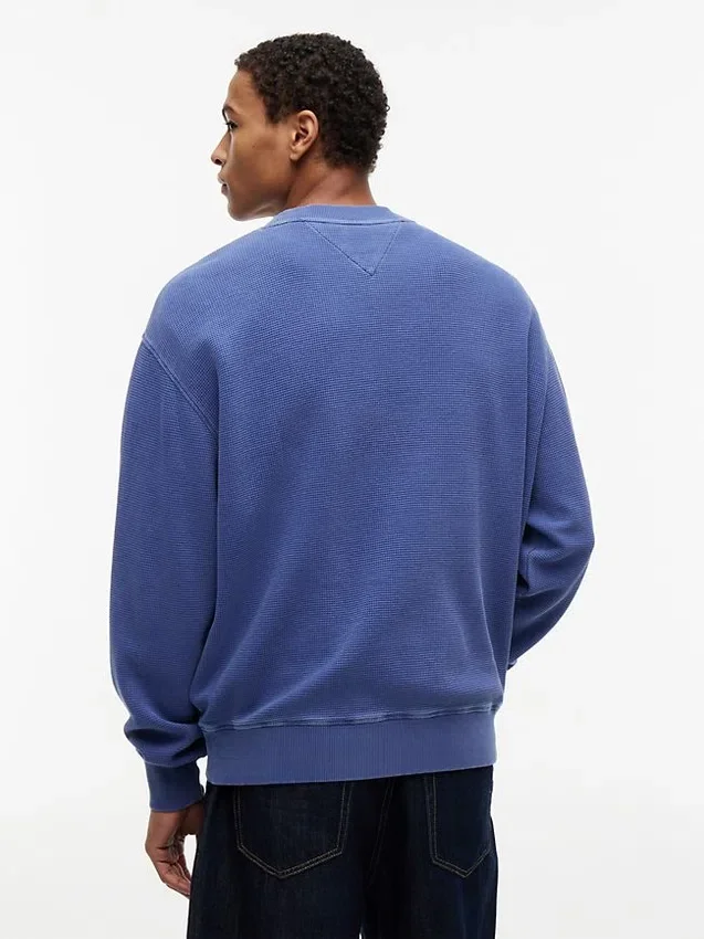 Hanorac Tommy Jeans cu textură tip waffle Hanorac Tommy Jeans cu textură tip waffle