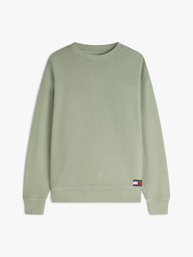 Hanorac Tommy Jeans cu textură tip waffle Hanorac Tommy Jeans cu textură tip waffle