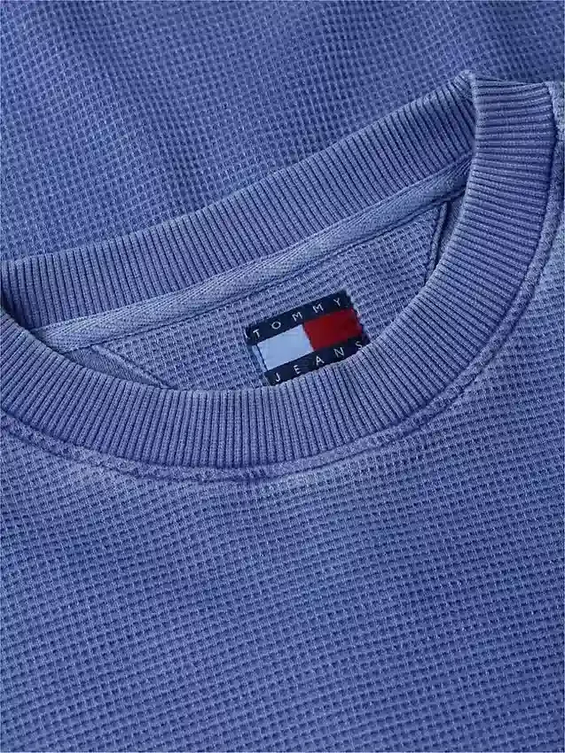 Hanorac Tommy Jeans cu textură tip waffle Hanorac Tommy Jeans cu textură tip waffle