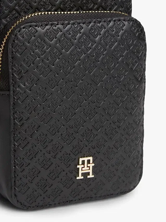 Husă de telefon cu bandă transversală și monogramă pe toată suprafața Husă de telefon cu bandă transversală și monogramă pe toată suprafața