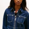 Jachetă cropped din blugi cu fermoar Tommy Jeans Jachetă cropped din blugi cu fermoar Tommy Jeans