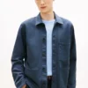 Jachetă de lucru din denim vopsită în bucată Jachetă de lucru din denim vopsită în bucată