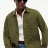 Jachetă de lucru din denim vopsită în bucată Jachetă de lucru din denim vopsită în bucată