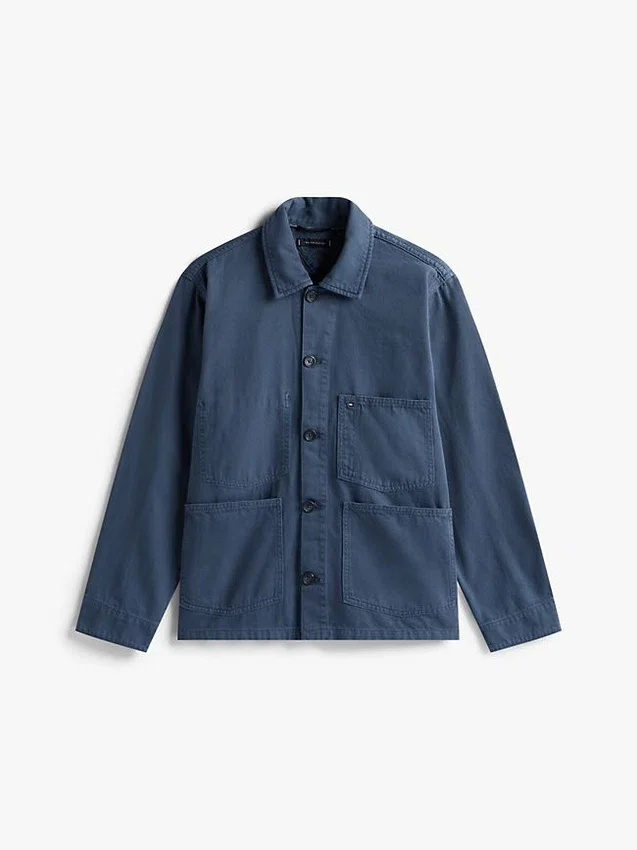Jachetă de lucru din denim vopsită în bucată Jachetă de lucru din denim vopsită în bucată