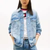 Jachetă din blugi cu aspect uzat Tommy Jeans Jachetă din blugi cu aspect uzat Tommy Jeans