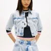 Jachetă din blugi cu mâneci scurte Tommy Jeans Jachetă din blugi cu mâneci scurte Tommy Jeans