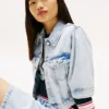 Jachetă din blugi cu mâneci scurte Tommy Jeans Jachetă din blugi cu mâneci scurte Tommy Jeans