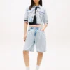 Jachetă din blugi cu mâneci scurte Tommy Jeans Jachetă din blugi cu mâneci scurte Tommy Jeans