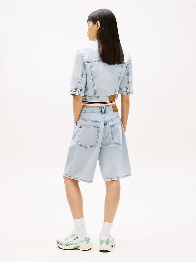 Jachetă din blugi cu mâneci scurte Tommy Jeans Jachetă din blugi cu mâneci scurte Tommy Jeans