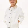 Jachetă din denim cu logo steag pentru copii Jachetă din denim cu logo steag pentru copii
