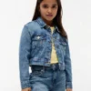 Jachetă din denim cu stele brodate pentru copii Jachetă din denim cu stele brodate pentru copii
