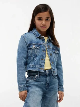 Jachetă din denim cu stele brodate pentru copii Jachetă din denim cu stele brodate pentru copii
