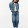 Jachetă din denim cu stele brodate pentru copii Jachetă din denim cu stele brodate pentru copii
