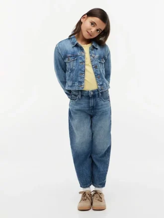 Jachetă din denim cu stele brodate pentru copii Jachetă din denim cu stele brodate pentru copii