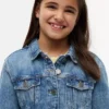 Jachetă din denim cu stele brodate pentru copii Jachetă din denim cu stele brodate pentru copii